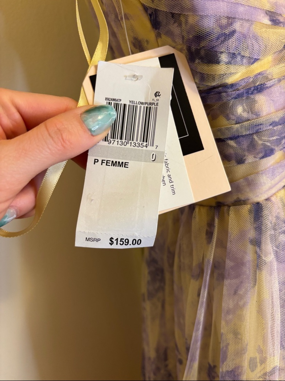 Macy's Lilac Floral Tiered Maxi Dress - Picture 11 of 11